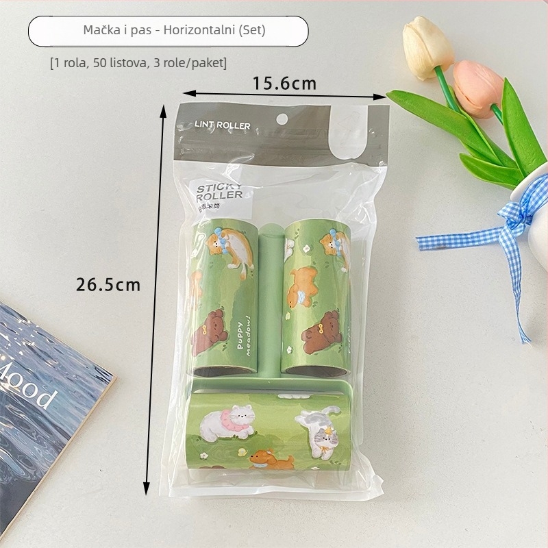 Mu qixi Cartoon set rolera za uklanjanje dlaka s zamjenskim listićima — plastični uređaj