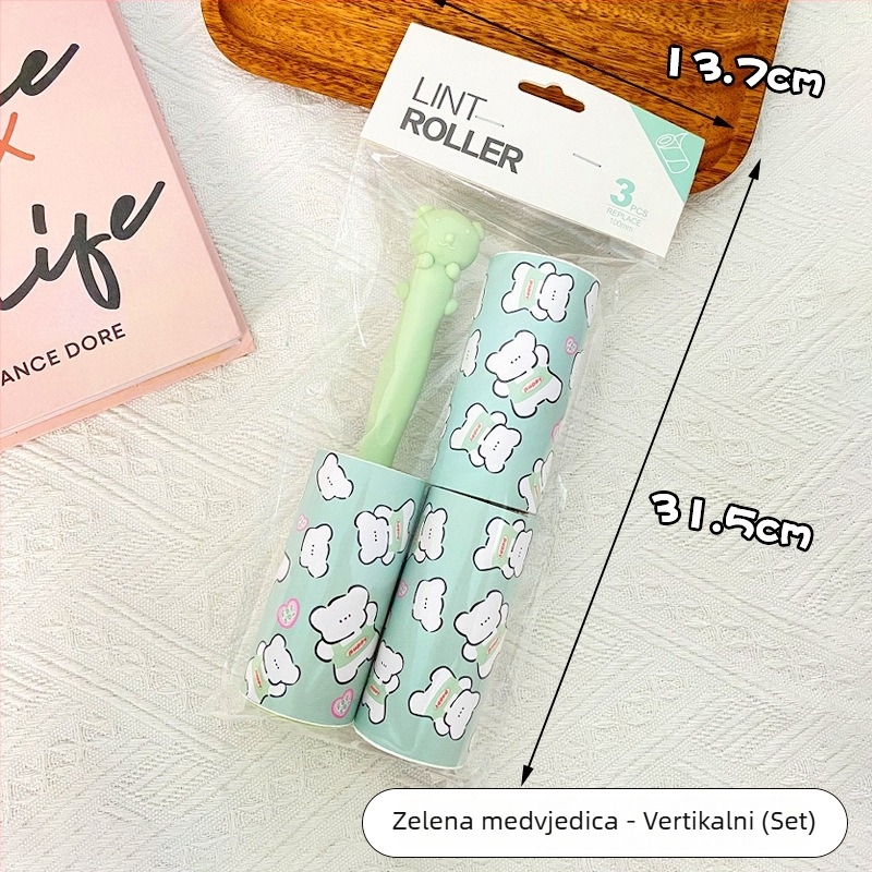 Mu qixi Cartoon set rolera za uklanjanje dlaka s zamjenskim listićima — plastični uređaj