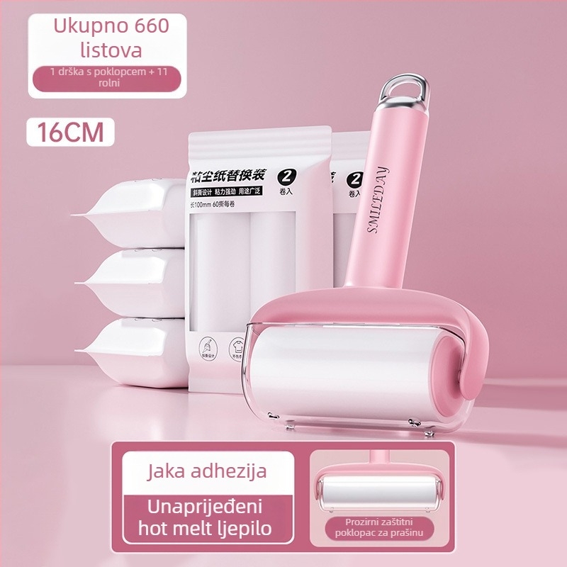Zamjenski lint roller s tearable rolom za uklanjanje mačjih dlaka, čišćenje odjeće i dlaka — Materijal: plastika, Marka Yi wei, Stil: Moderno jednostavno