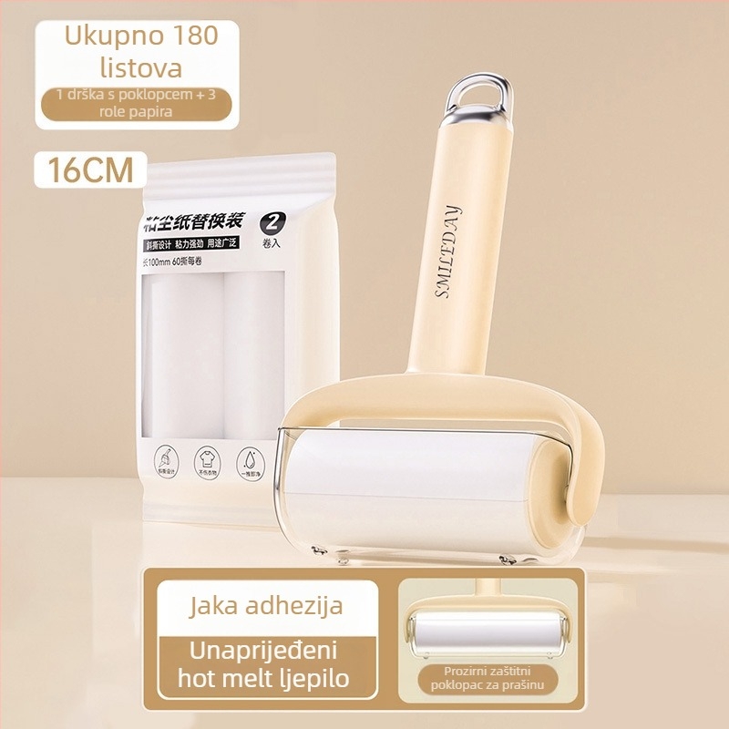 Zamjenski lint roller s tearable rolom za uklanjanje mačjih dlaka, čišćenje odjeće i dlaka — Materijal: plastika, Marka Yi wei, Stil: Moderno jednostavno