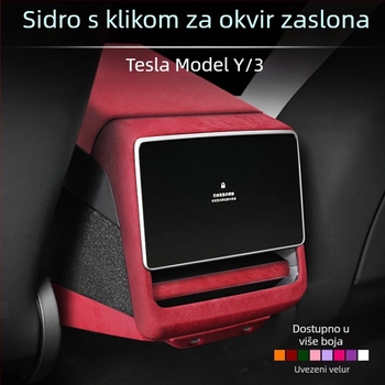 Semiš kožni unutarnji dodatak za panel upravlja vrata za Tesla Model 3/Y – FMP, snap-on ugradnja, umjetna koža