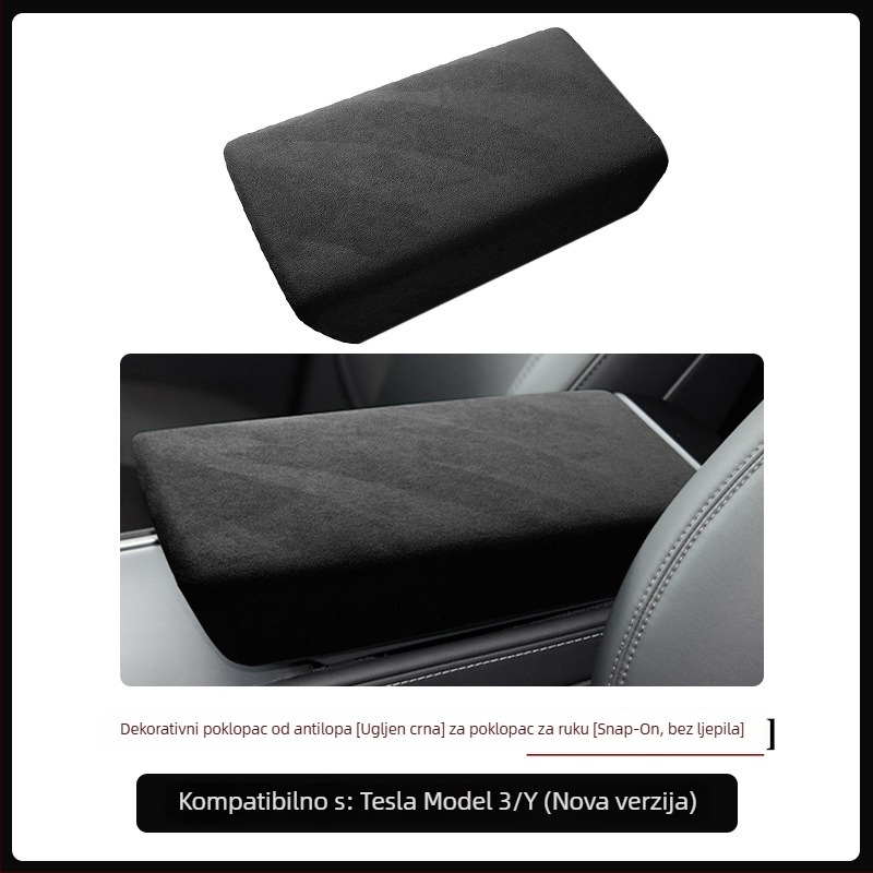 Semiš kožni unutarnji dodatak za panel upravlja vrata za Tesla Model 3/Y – FMP, snap-on ugradnja, umjetna koža