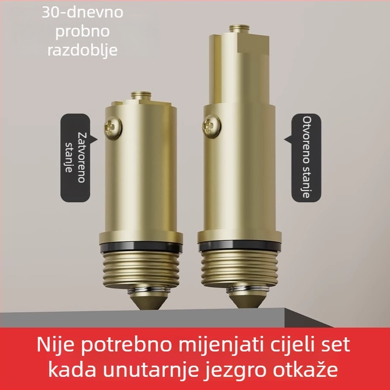 Univerzalni odvod vode za umivaonik s gumbastim poklopcem i pokretnim jezgrom – mesing, moderni minimalistički stil