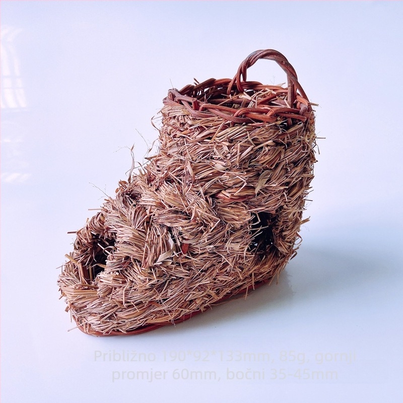 Slamnato gnijezdo i kućica za mala životinja — Materijal: slama; Podrijetlo: Guangdong; Bez uvoza; Licencirana privatna oznaka; Kategorija proizvoda: Sedalna podložka, Kavez, Kućica, Gnijezdo za kućne ljubimce