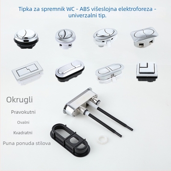 Keramički gumb za ispiranje WC-a, univerzalni dvostruki gumb, jednim pritiskom, starinski stil, CE certifikat