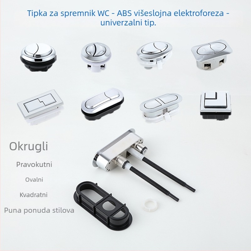 Keramički gumb za ispiranje WC-a, univerzalni dvostruki gumb, jednim pritiskom, starinski stil, CE certifikat