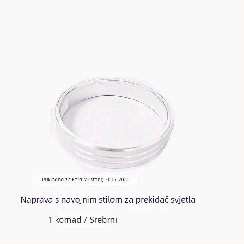 Dekorativni prsten za srednju konzolu i gumb klimatizacije Mustanga, aluminijska legura, model FTym, kompatibilan s 2015–2020