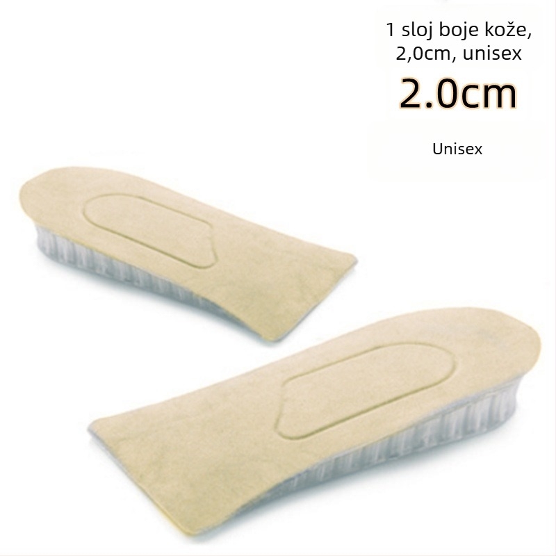 Silicijske vložke za povećanje visine, nevidljive, prozračne s mrežastom strukturom, model zgdqk01, za muškarce i žene, pogodné za kožne cipele, čizme, casual i sportske cipele