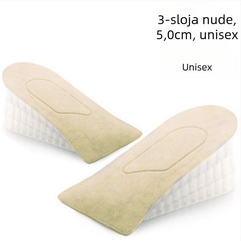Silicijske vložke za povećanje visine, nevidljive, prozračne s mrežastom strukturom, model zgdqk01, za muškarce i žene, pogodné za kožne cipele, čizme, casual i sportske cipele