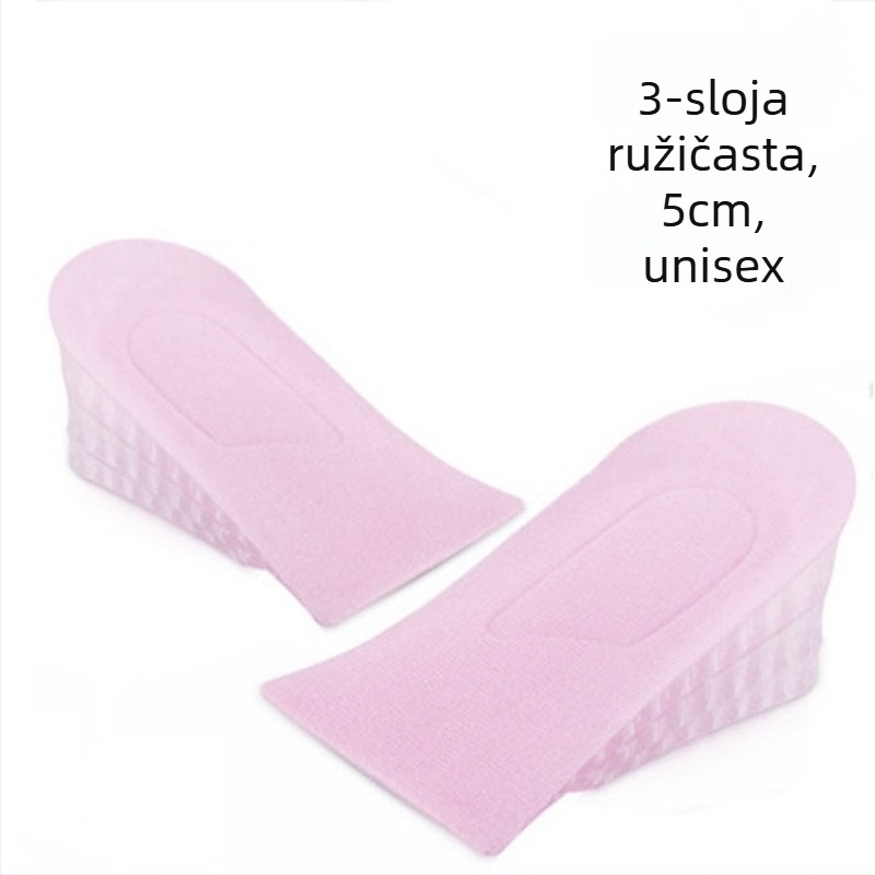 Silicijske vložke za povećanje visine, nevidljive, prozračne s mrežastom strukturom, model zgdqk01, za muškarce i žene, pogodné za kožne cipele, čizme, casual i sportske cipele