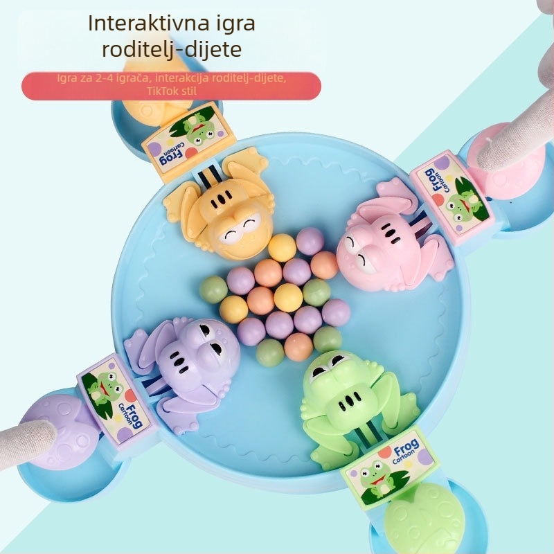 Hubao plastična slagalica-igra na ploči: gladna žaba jede grah, Sudoku ravnoteža, rušenje zidova – stolna zabava za djecu 4–6 godina