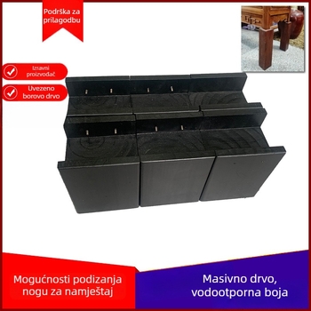 Blokovi za podizanje nogu namještaja s izdubljenim dizajnom nogu; materijal: Q235 čelik; pogodno za ladice; etnički stil