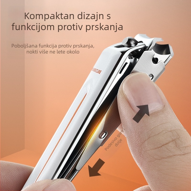 Novi set alata za nokte s kućištem za kameru, protiv prskanja, škare za nokte i alati za manikuru i pedikuru