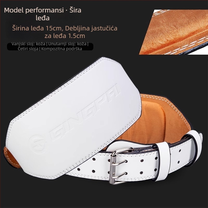 Kožni pojas za struk za čučnjeve i teška dizanja — zaštita struka