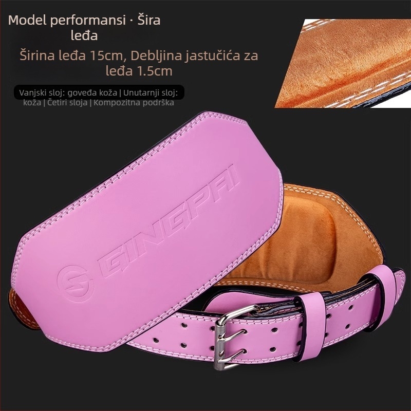 Kožni pojas za struk za čučnjeve i teška dizanja — zaštita struka