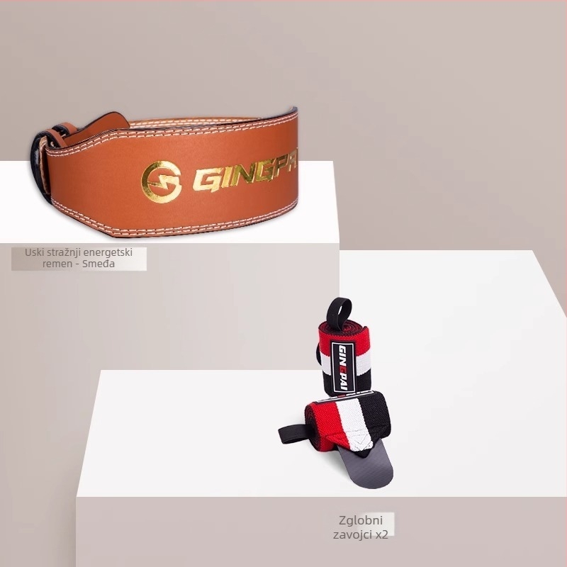 Kožni pojas za struk za čučnjeve i teška dizanja — zaštita struka