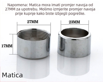 Spojnik za gornji tuš u kupaonici, kolona za tuš s 4‑bodnim univerzalnim kuglastim spojem i rotirajućom kuglom