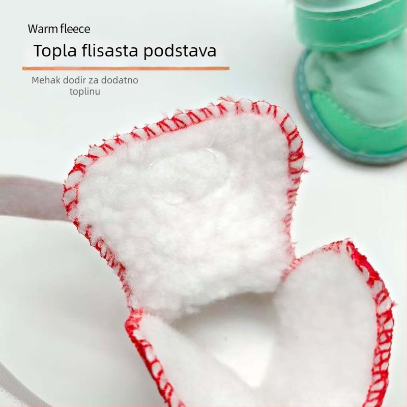 Zimske cipele za pse s ovčjom vunom i potplatom od teleće tetive – tople, protuklizne, Leisure stil, Tinghao