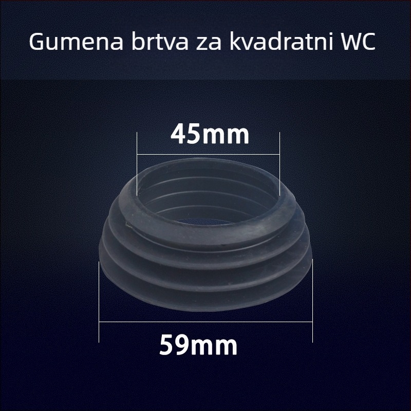 Odtvod vode iz spremnika klozeta tipa klek s brtvnim prstenom