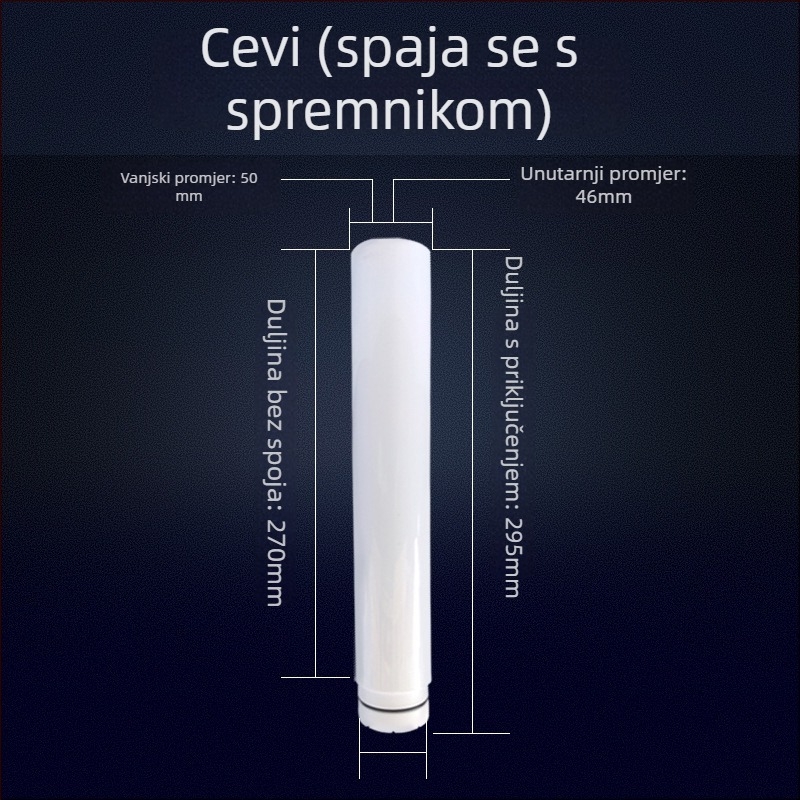 Odtvod vode iz spremnika klozeta tipa klek s brtvnim prstenom