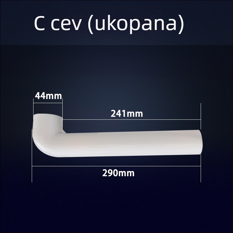 Odtvod vode iz spremnika klozeta tipa klek s brtvnim prstenom
