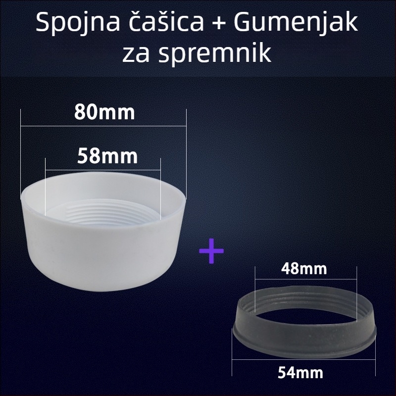 Odtvod vode iz spremnika klozeta tipa klek s brtvnim prstenom