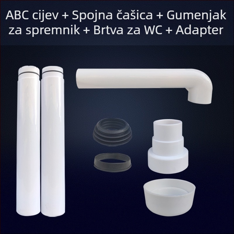 Odtvod vode iz spremnika klozeta tipa klek s brtvnim prstenom
