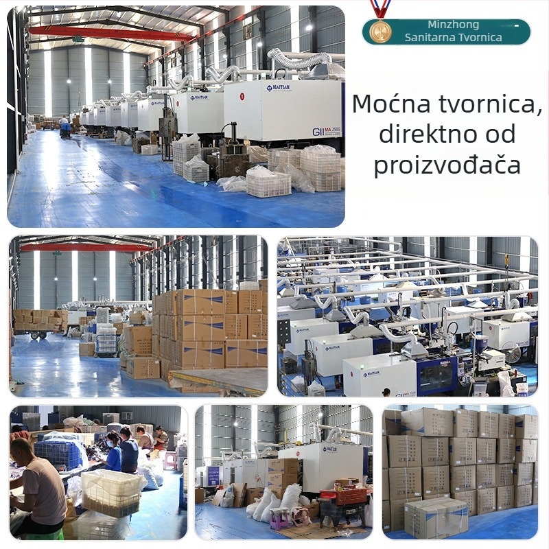 Set ventila za WC s ulaznim ventilom visokog/niskog tlaka i dvostrukim gumbom za odvod, ABS materijal, rad pritiskom, OEM uzorci i crteži