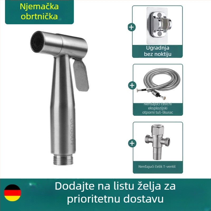 Ručni WC sprej s mlaznicom za bidet, visok tlak, tuš glava za kupaonicu