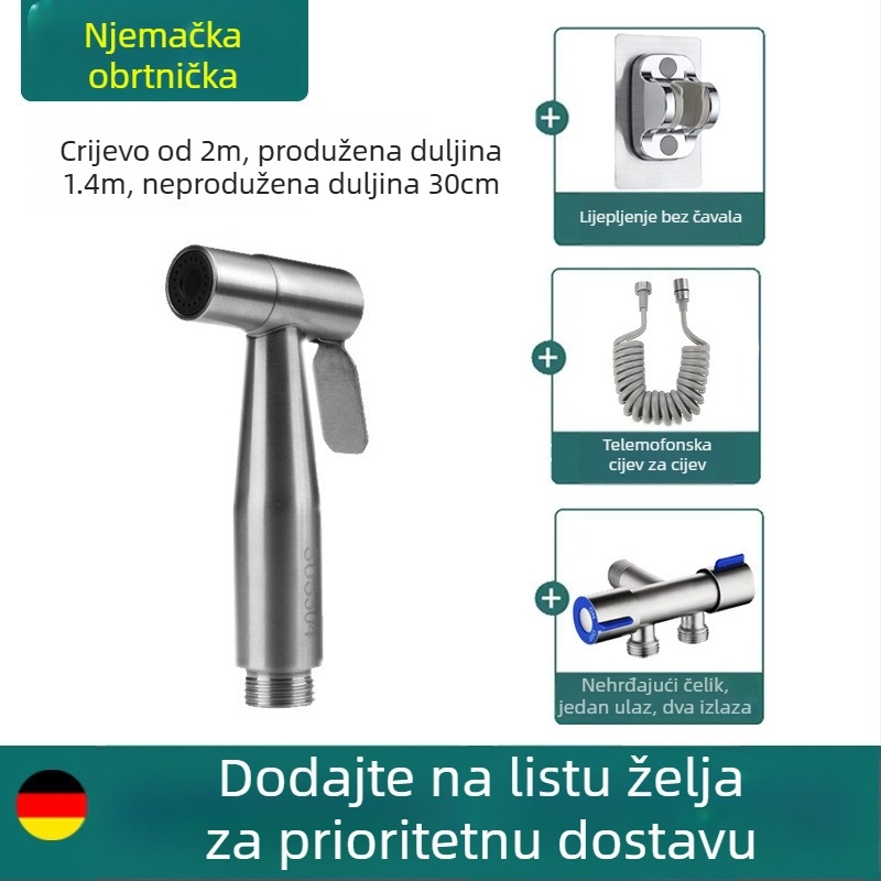 Ručni WC sprej s mlaznicom za bidet, visok tlak, tuš glava za kupaonicu