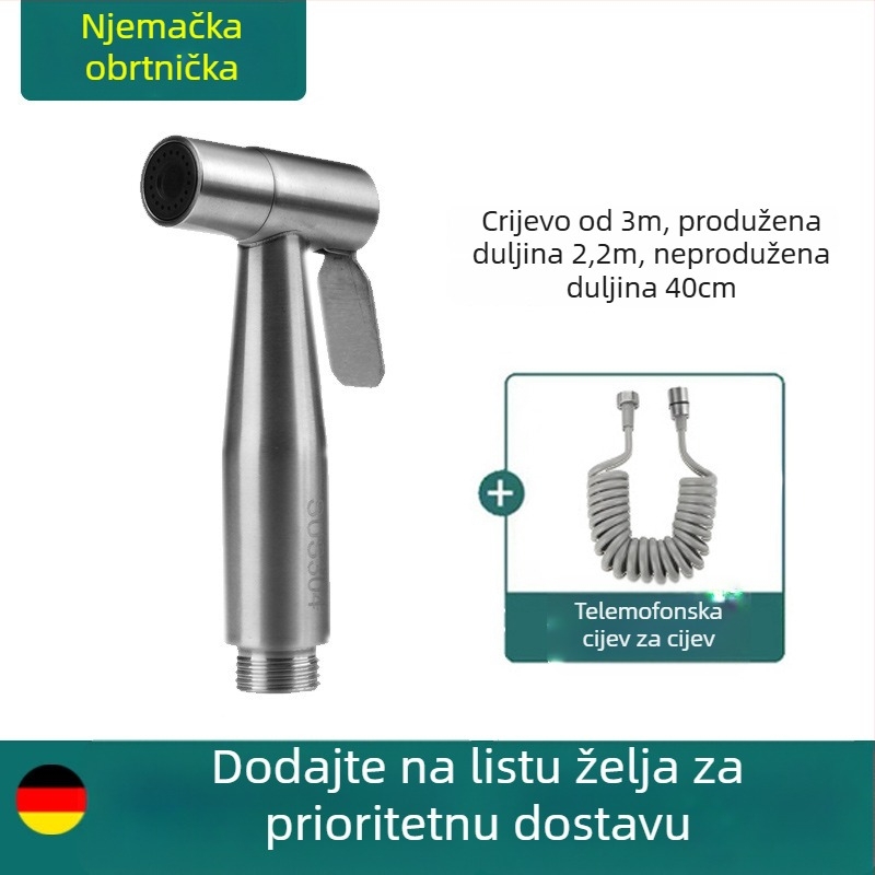 Ručni WC sprej s mlaznicom za bidet, visok tlak, tuš glava za kupaonicu