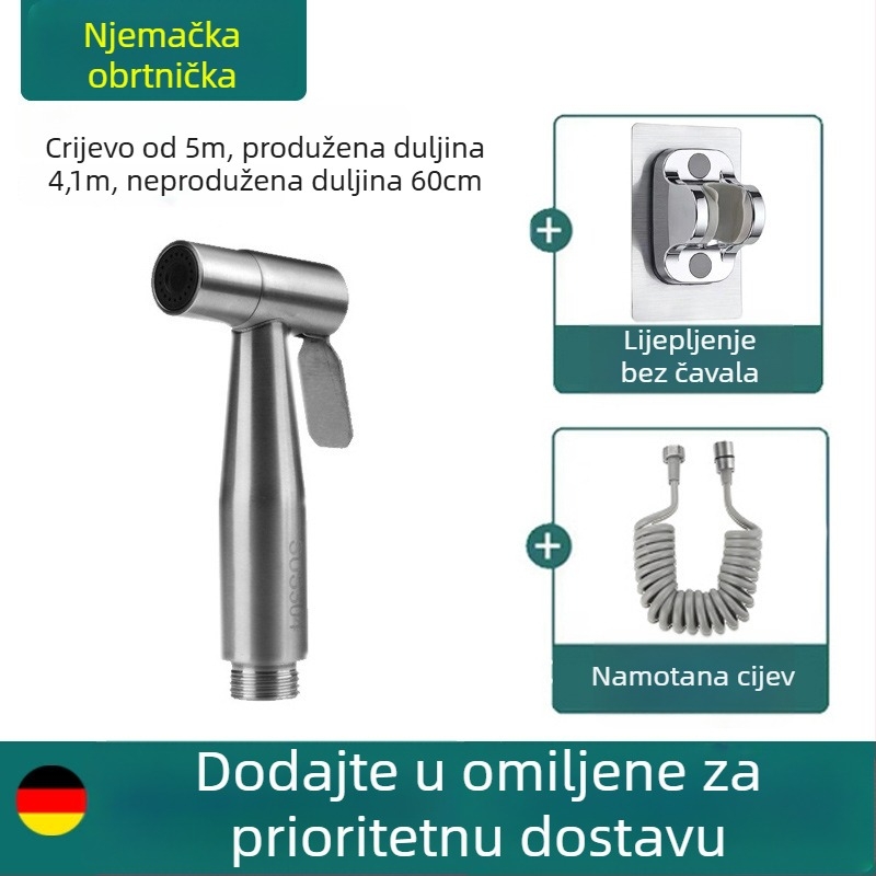 Ručni WC sprej s mlaznicom za bidet, visok tlak, tuš glava za kupaonicu