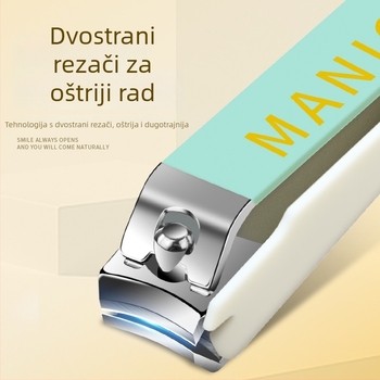 Set kliješta za nokte s kožnim futrolom u obliku kamere – prijenosni kućni set za njegu noktiju, metal/karbonsko čelik, 5–7 komada