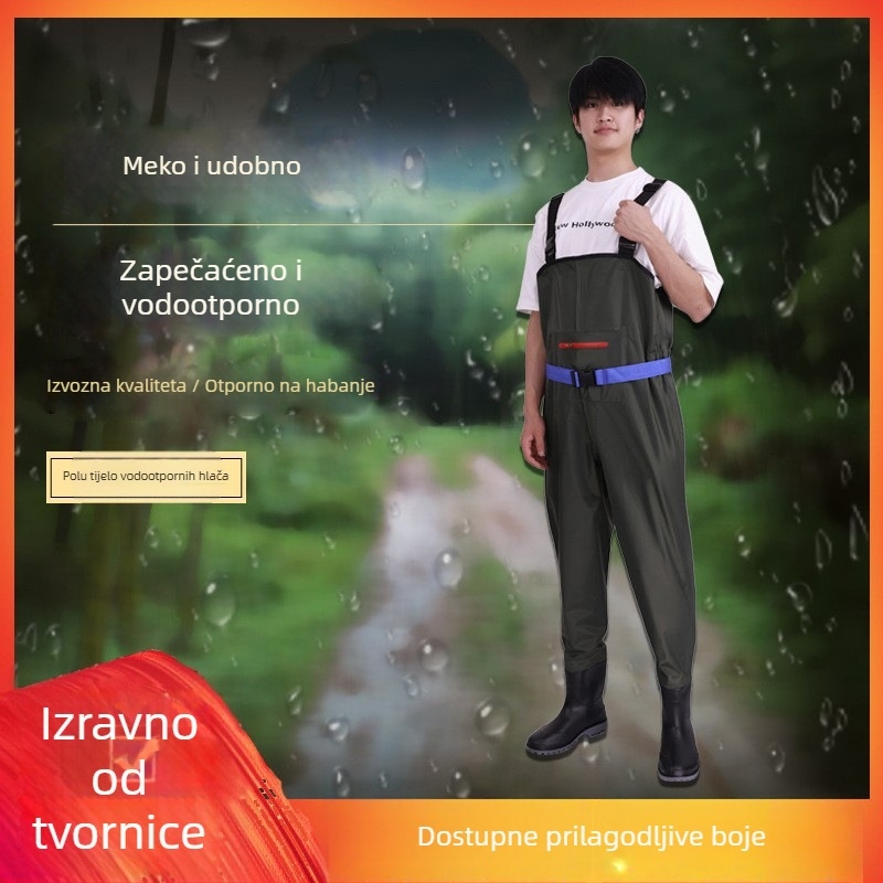 Unisex PVC vodootporne hlače za ribolov, izdržljive, otporne na habanje i vjetar, za sve sezone