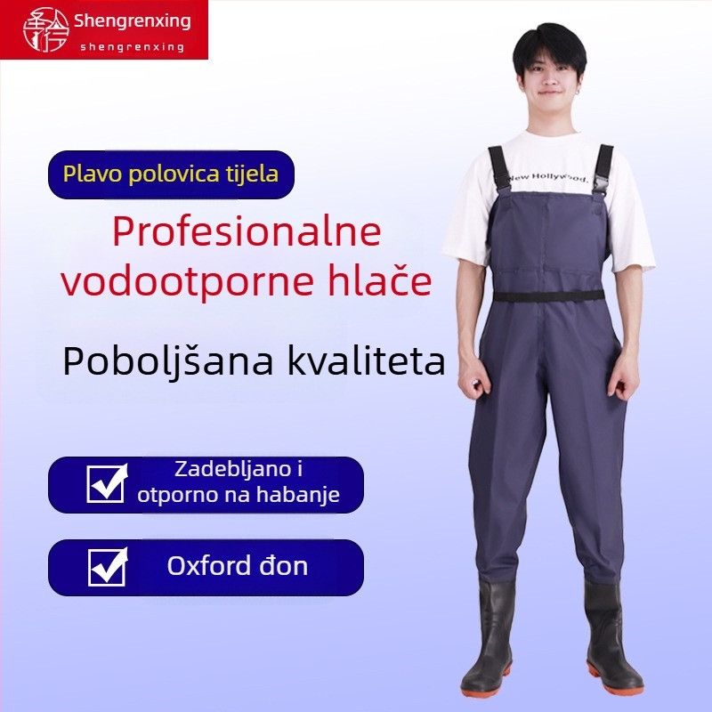 Unisex PVC vodootporne hlače za ribolov, izdržljive, otporne na habanje i vjetar, za sve sezone