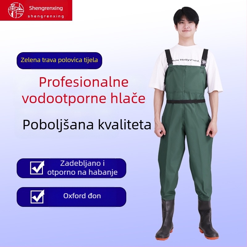 Unisex PVC vodootporne hlače za ribolov, izdržljive, otporne na habanje i vjetar, za sve sezone