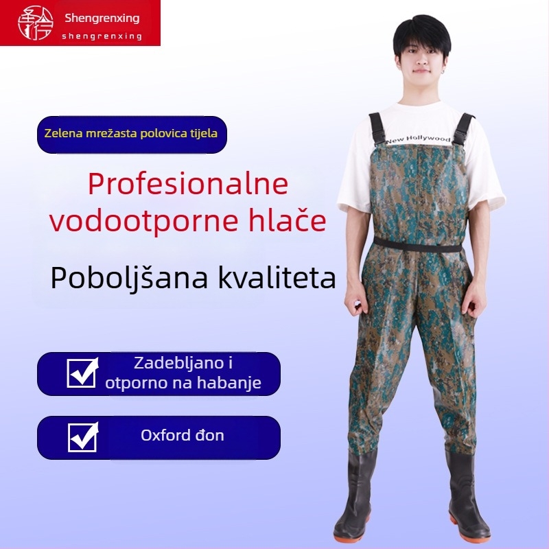 Unisex PVC vodootporne hlače za ribolov, izdržljive, otporne na habanje i vjetar, za sve sezone