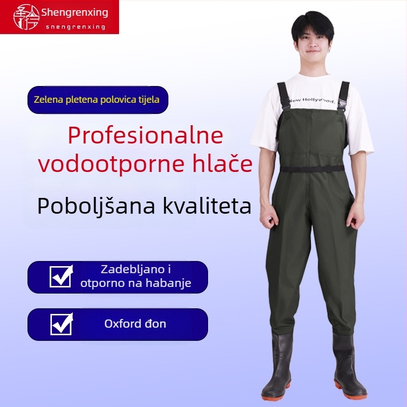 Unisex PVC vodootporne hlače za ribolov, izdržljive, otporne na habanje i vjetar, za sve sezone