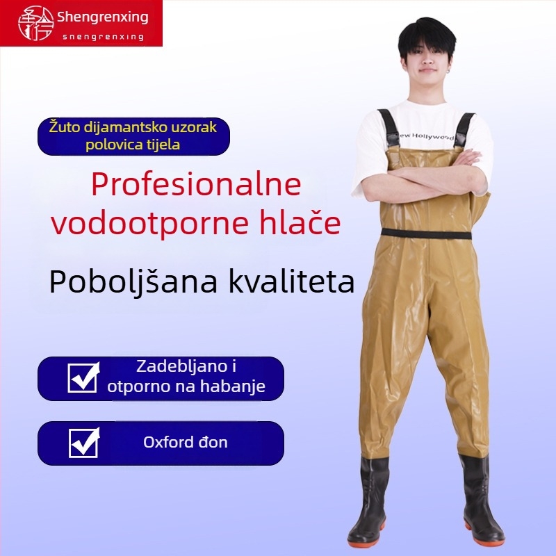 Unisex PVC vodootporne hlače za ribolov, izdržljive, otporne na habanje i vjetar, za sve sezone