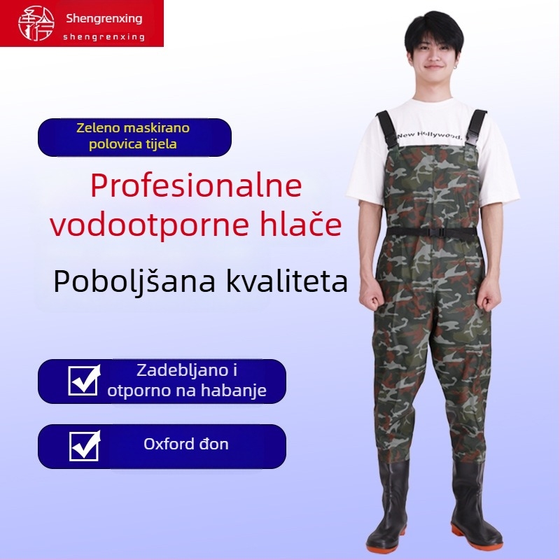 Unisex PVC vodootporne hlače za ribolov, izdržljive, otporne na habanje i vjetar, za sve sezone