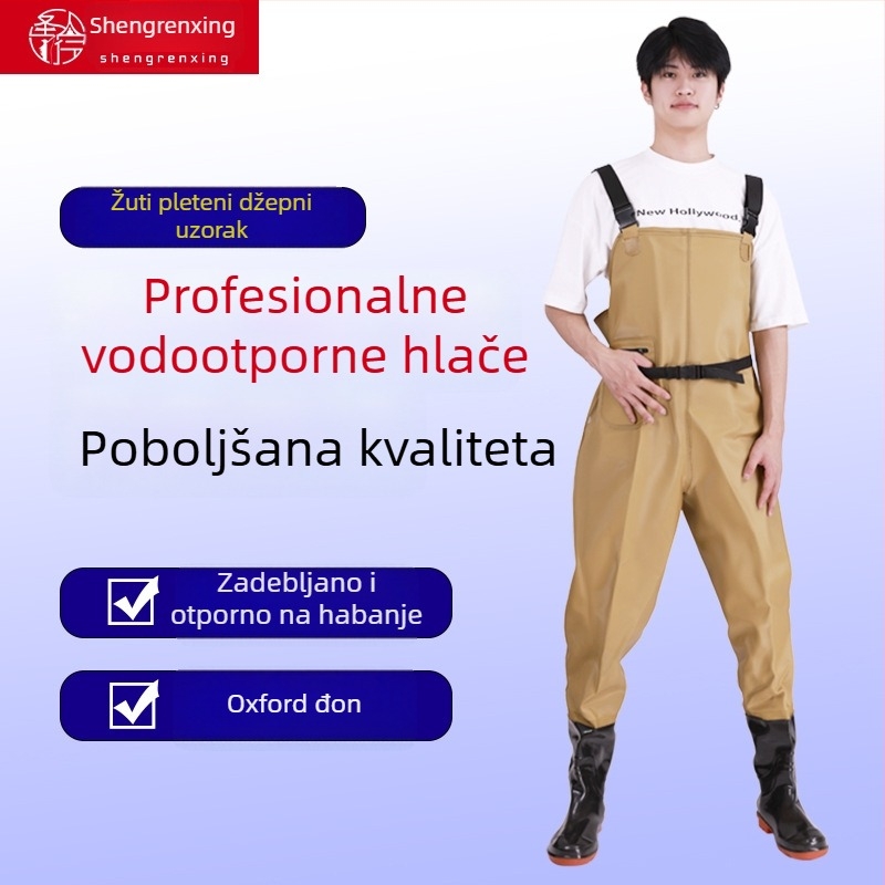 Unisex PVC vodootporne hlače za ribolov, izdržljive, otporne na habanje i vjetar, za sve sezone