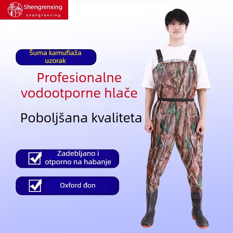 Unisex PVC vodootporne hlače za ribolov, izdržljive, otporne na habanje i vjetar, za sve sezone