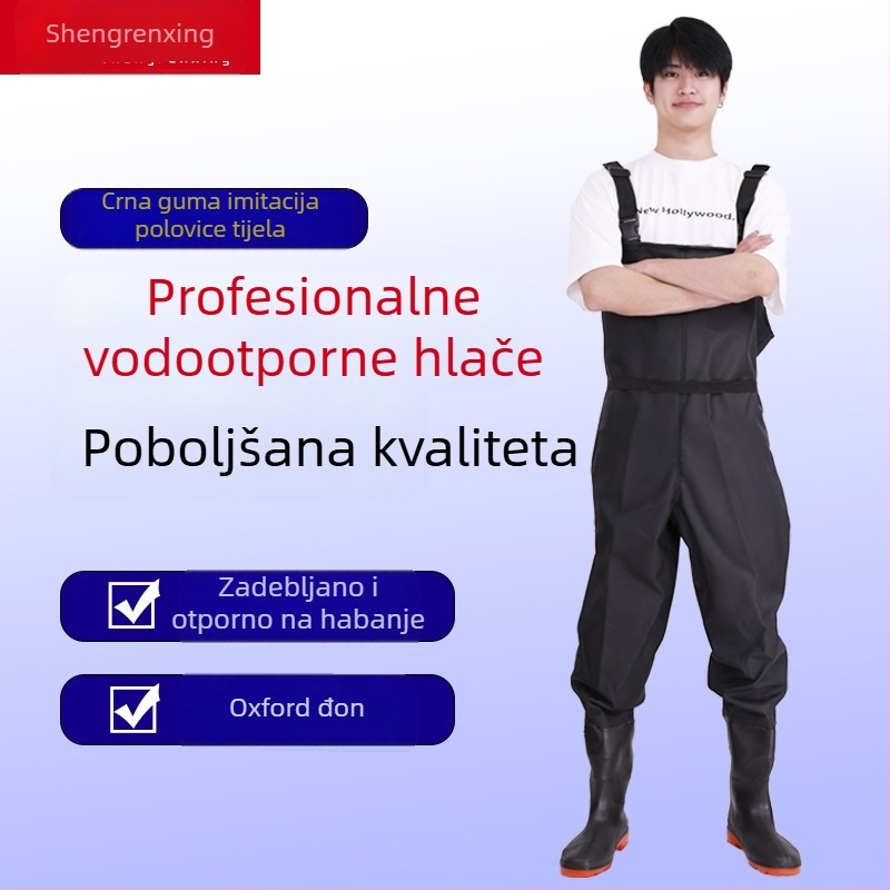 Unisex PVC vodootporne hlače za ribolov, izdržljive, otporne na habanje i vjetar, za sve sezone