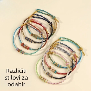 Ručni pleteni narukvica od užeta, etnički stil, unisex (ljeto 2025)