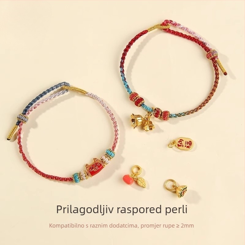 Ručni pleteni narukvica od užeta, etnički stil, unisex (ljeto 2025)