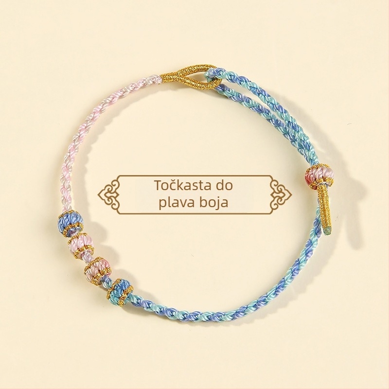 Ručni pleteni narukvica od užeta, etnički stil, unisex (ljeto 2025)