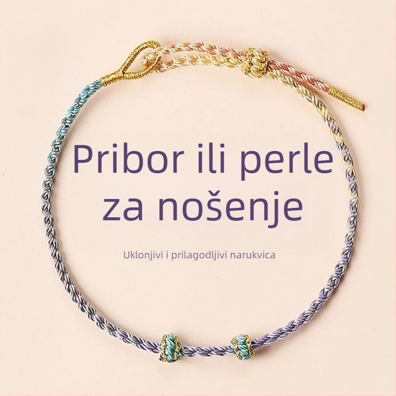 Ručni pleteni narukvica od užeta, etnički stil, unisex (ljeto 2025)