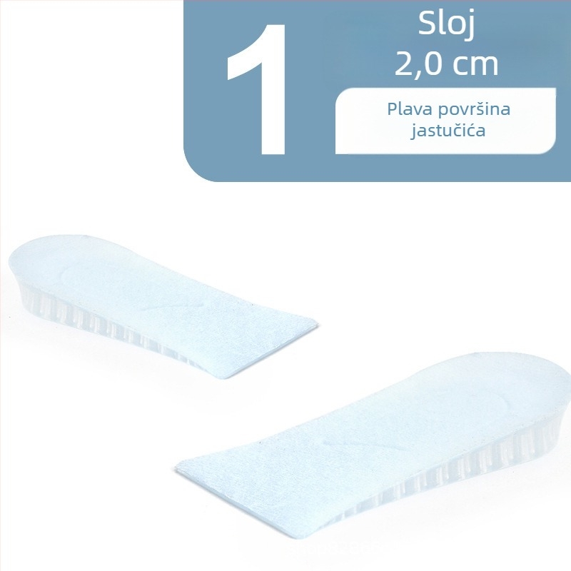 Silikonski ulošak za podizanje visine, poluvoložak, za muške i ženske cipele, pogodan za sportske tenisice, kožne cipele i čizme, sve sezone