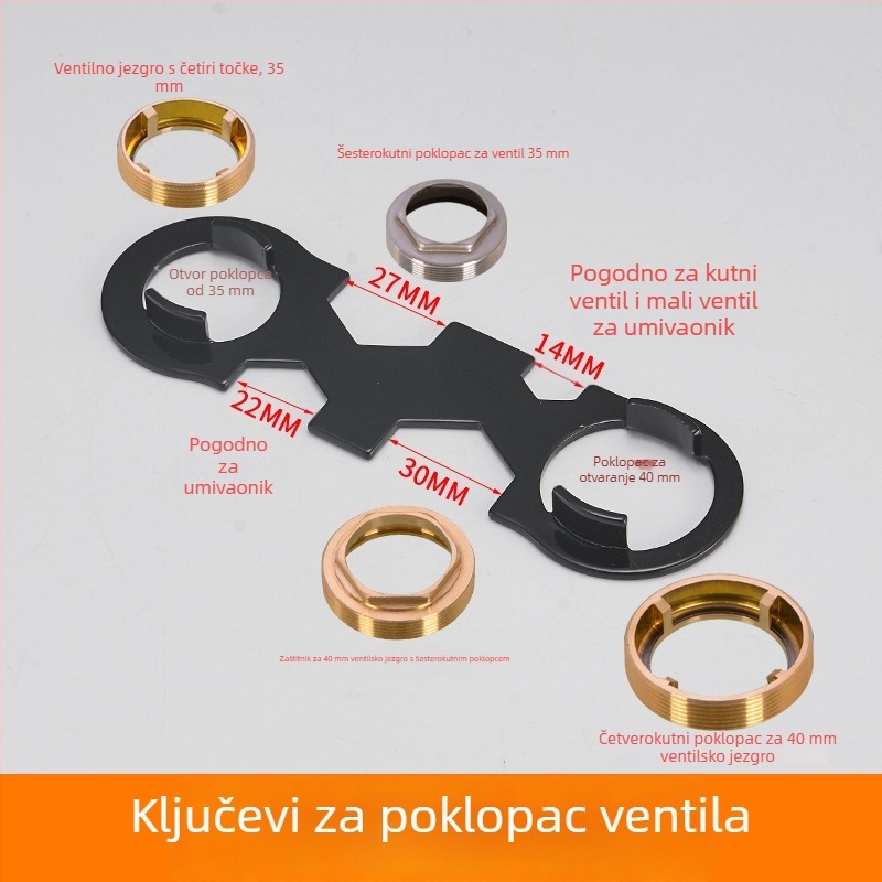 Heni keramijski miješajući ventil za kuhinju, vruća i hladna voda, pribor ventila