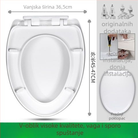 Poklopac za WC, tip UVO, debeli, mekano zatvaranje (plastični, CE-certificiran)